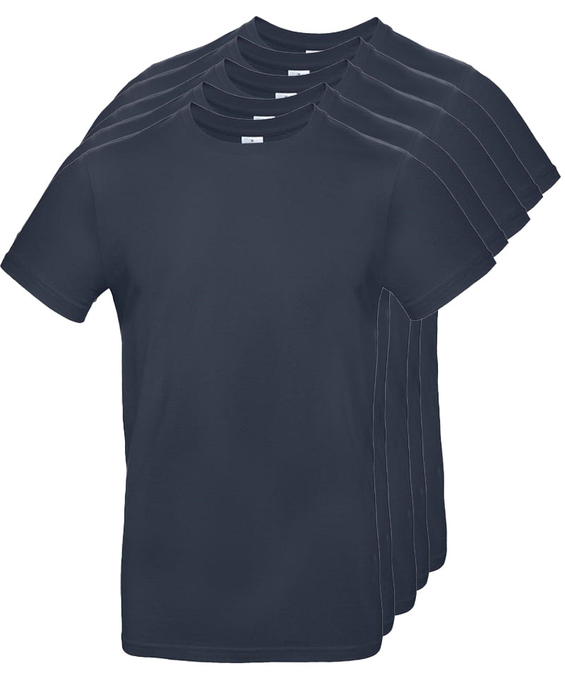 T-shirt pakket katoen 5 pack navy