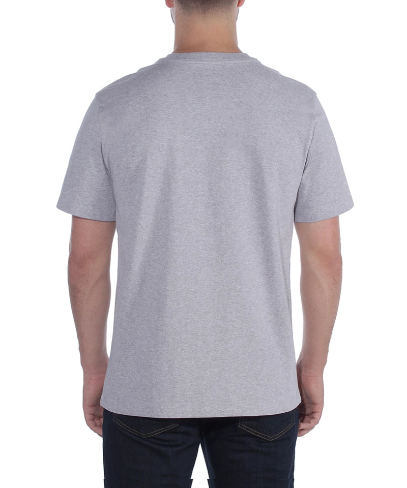 Carhartt t-shirt Basic grijs aan achterkant