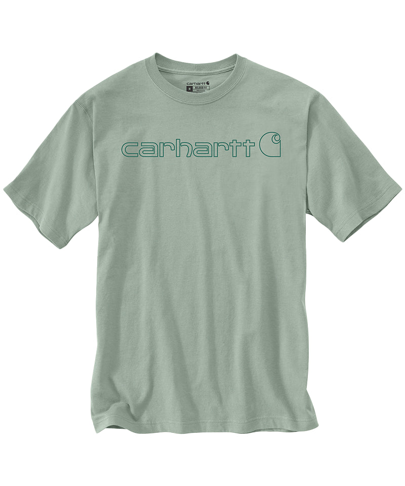 Carhartt t-shirt core relaxed fit mintgroen voorkant