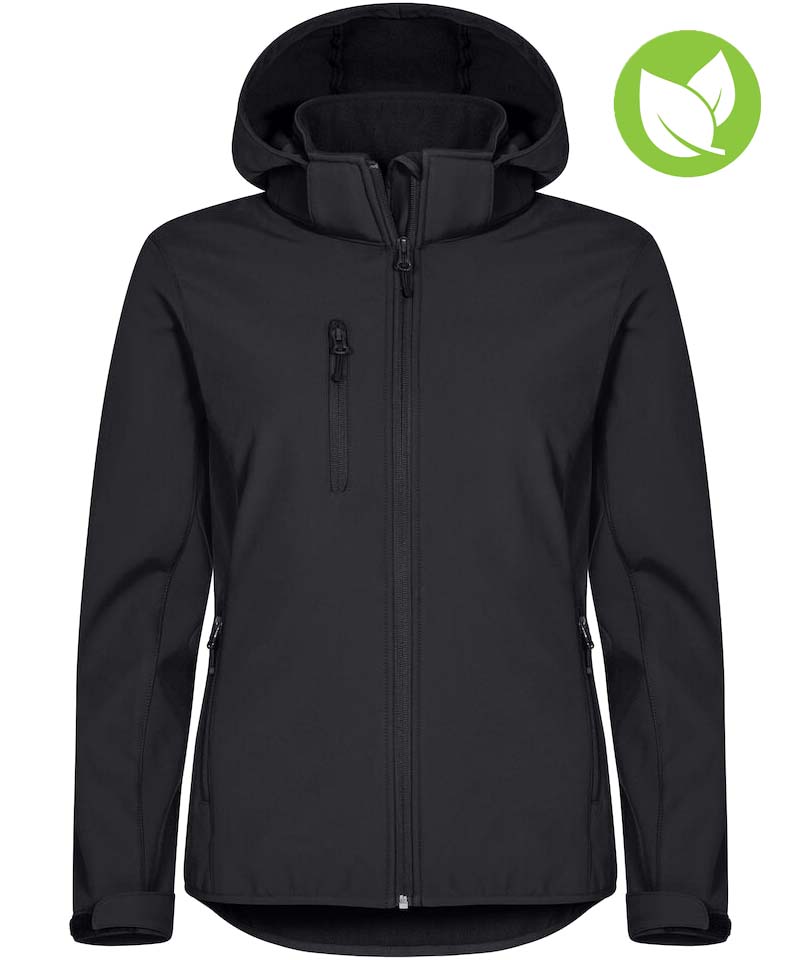Softshell jas Clique dames gevoerd met capuchon