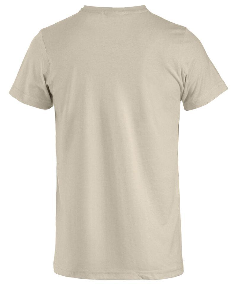 T-shirt Basic Clique khaki achterkant