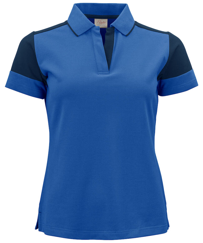 Poloshirt Dames Printer Prime Blauw-Navy voorkant