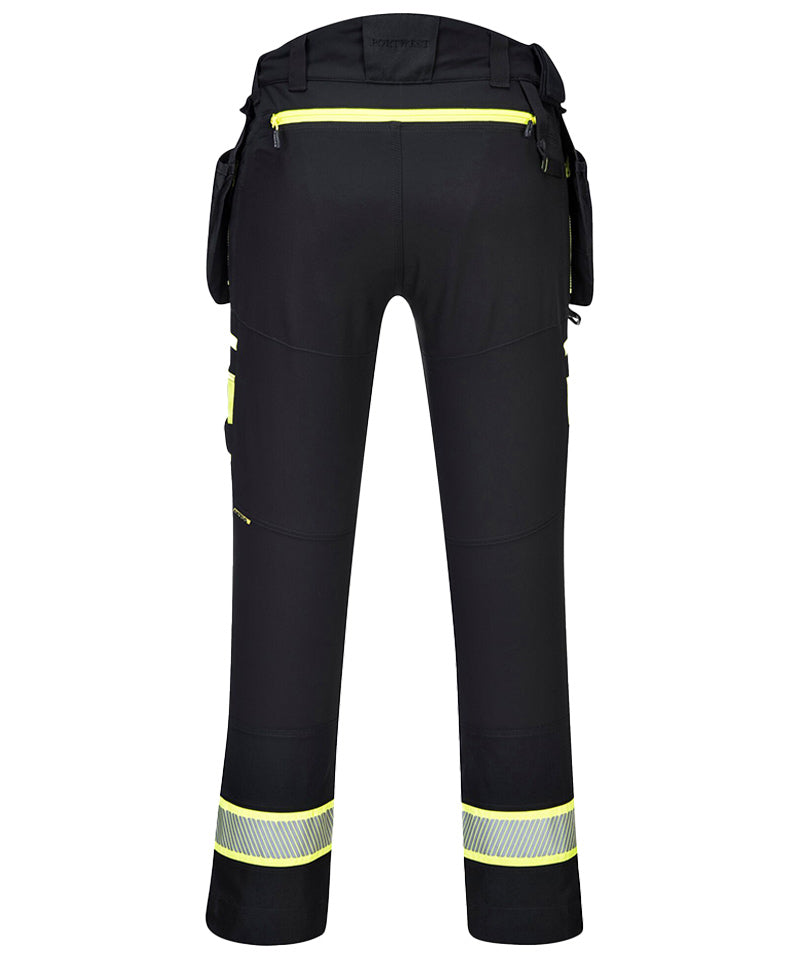 Werkbroek Portwest DX440 stretch zwart achterkant