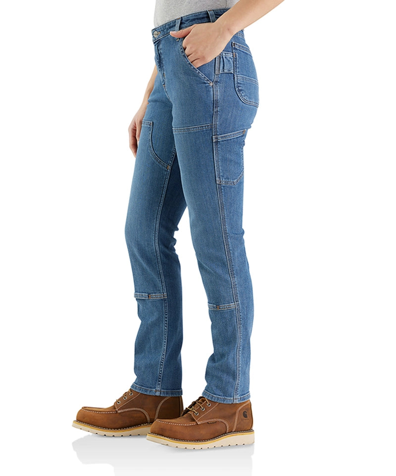 Dames spijkerbroek stretch Carhartt 105110 zijkant aan