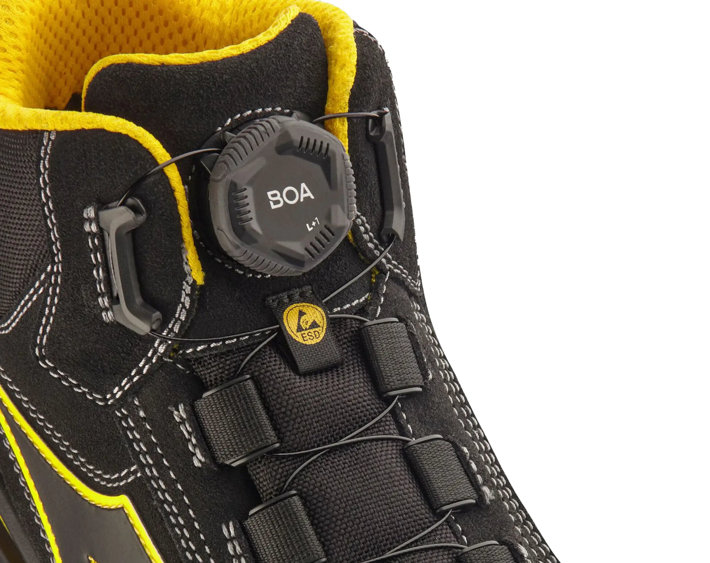 Werkschoenen diadora 182533, zwart met geel, BOA sluiting