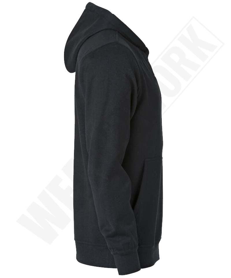 Basic hoodie junior Clique zwart zijkant