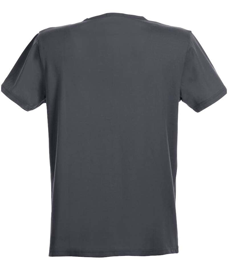 Werkshirt stretch Clique antraciet achterkant