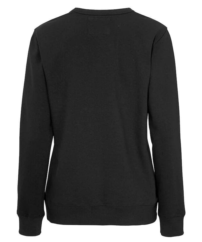 Dames sweater Cottover zwart achterkant