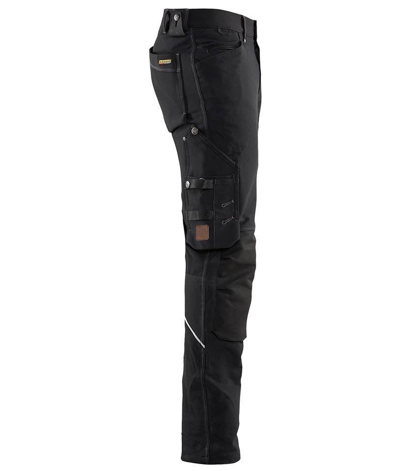 Blaklader werkbroek 4-way stretch 1989 zwart zijkant