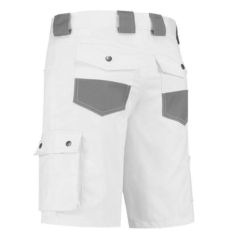 Korte werkbroek Bermuda wit achterkant