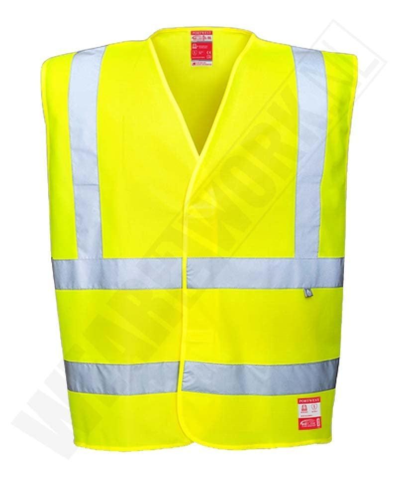 Veiligheidshesje vlamvertragend en antistatisch FR71 geel