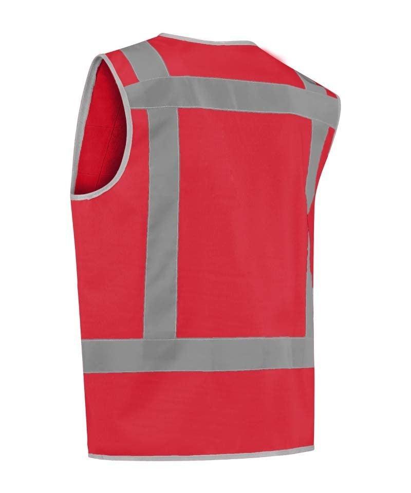 RWS Veiligheidshesje rood achterkant