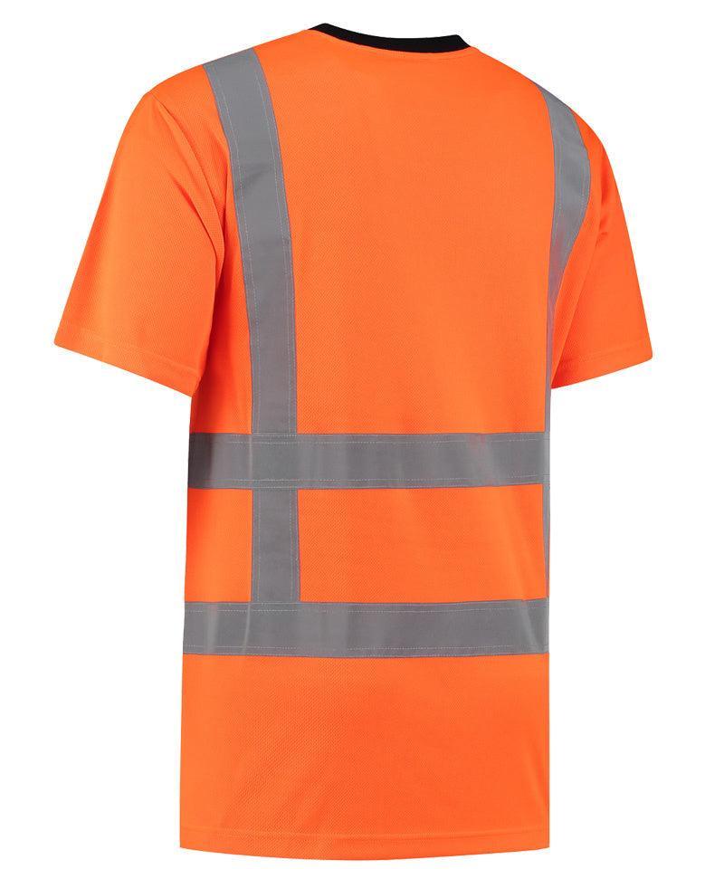RWS T-shirt high-visibility oranje achterkant