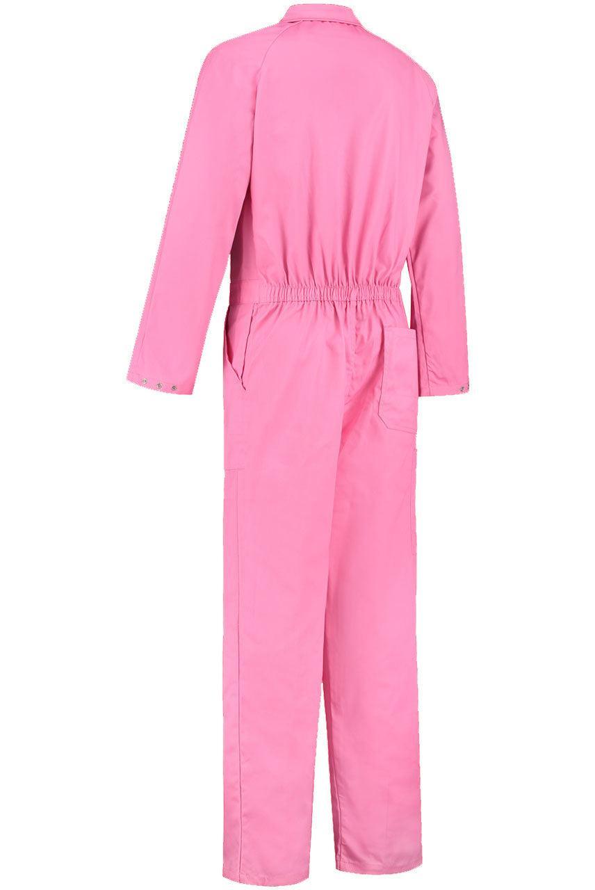 Overall met drukknoopsluiting roze achterkant