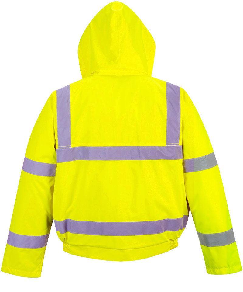 High-visibility Bomber jack geel S463 achterkant