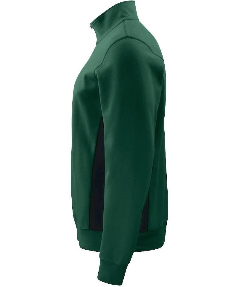ProJob zipneck sweater 2128 groen zijkant