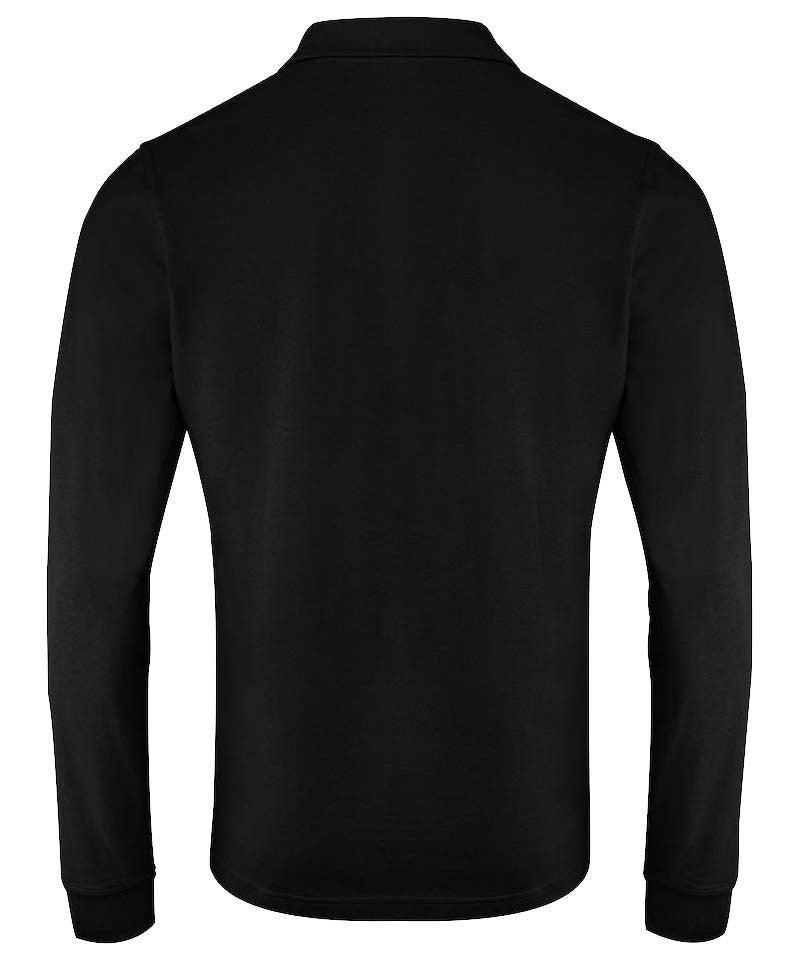 Poloshirt lange mouwen Printer Surf pro zwart achterkant