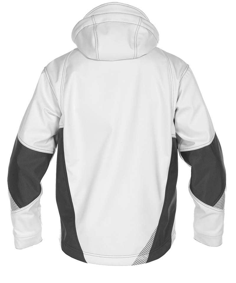 Softshell jas gevoerd Gravity Dassy wit achterkant