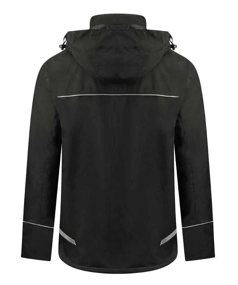 Gevoerde winterjas Hydrowear Basel zwart achterkant