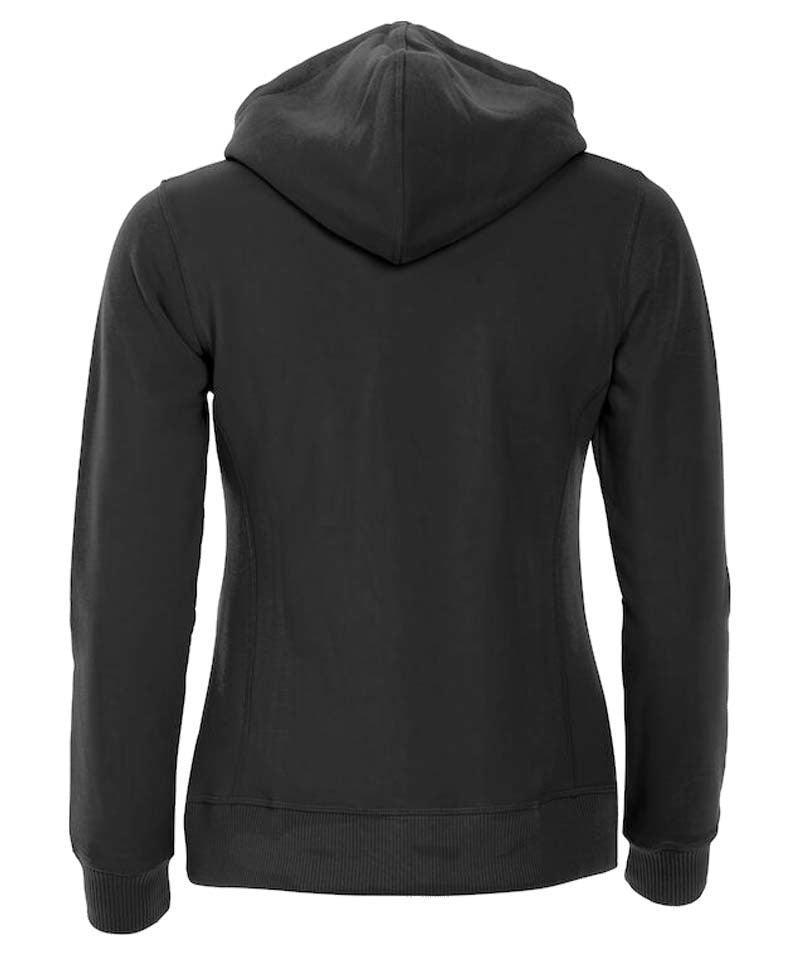 Hoodie dames Clique classic zwart achterkant