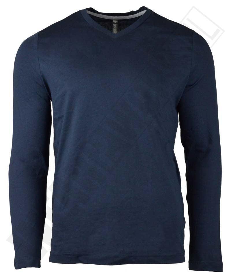 T-shirt met lange mouwen Kariban V-hals navy