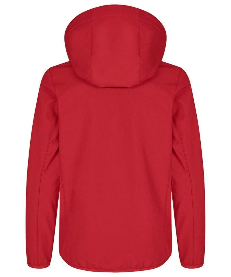 Kinder softshell jas Clique classic rood achterkant
