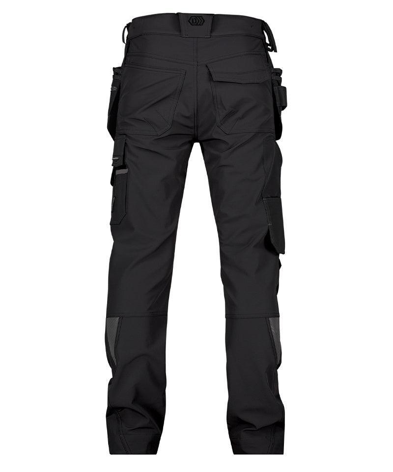 Werkbroek Dassy Matrix 4-way stretch Black Edition achterkant