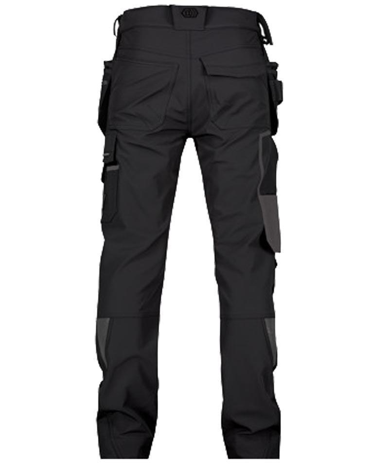 Werkbroek Dassy Matrix 4-way stretch zwart achterkant
