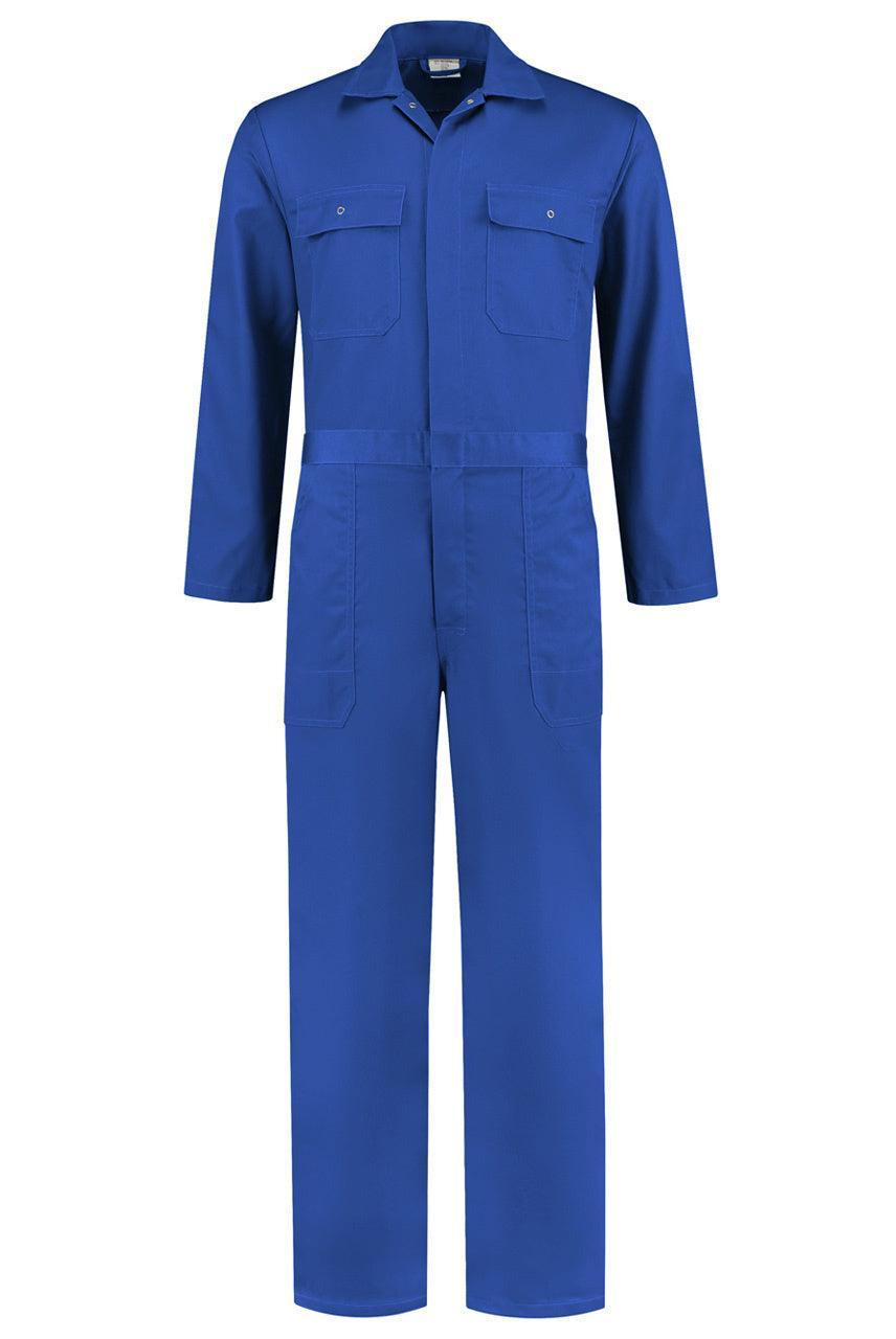 Overall Drukknoop polyester/katoen kobaltblauw