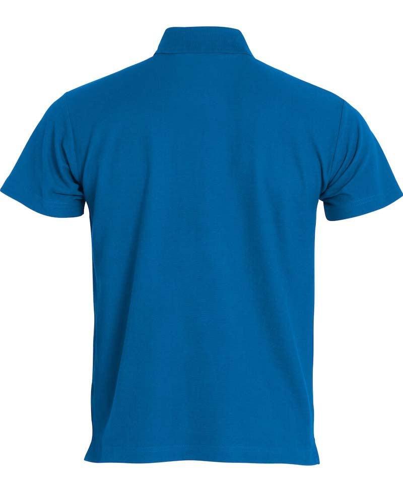 Kinder poloshirt Clique basic blauw achterkant