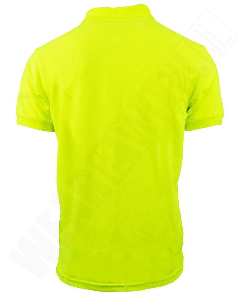 Poloshirt Clique Manhattan Fluor geel achterkant