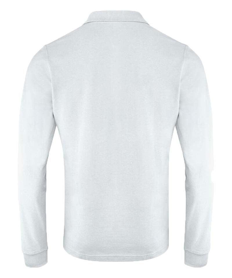 Poloshirt lange mouwen Printer Surf pro wit achterkant