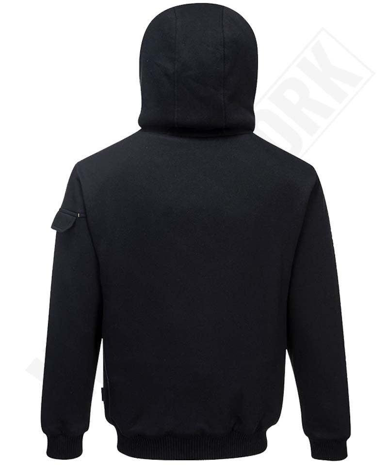 Portwest teddy vest met capuchon KS32 achterkant