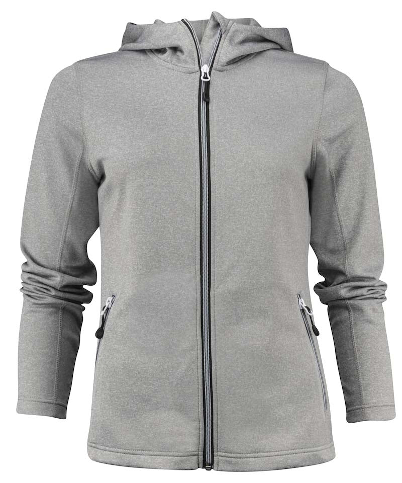 Printer vest met capuchon grijs dames