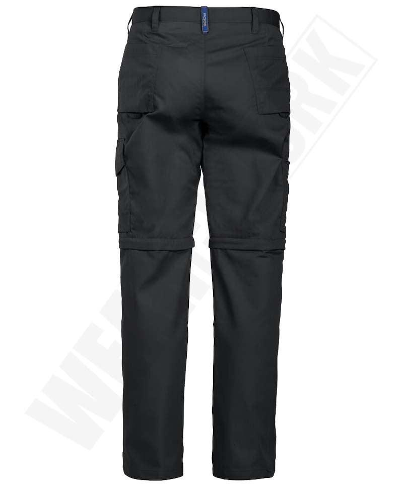 Afritsbare werkbroek Projob 2502 achterkant zwart