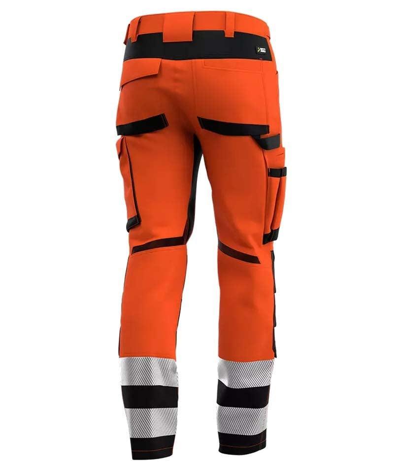 High-visibility werkbroek 4-way stretch Scuti Safety Jogger achterkant