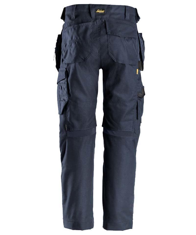 Snickers 6224 Canvas werkbroek Navy achterkant