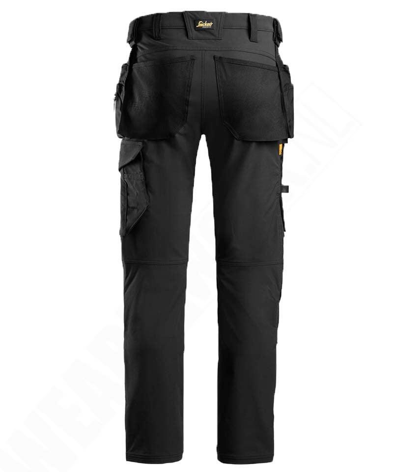 Snickers 6271 Stretch dames werkbroek zwart achterkant