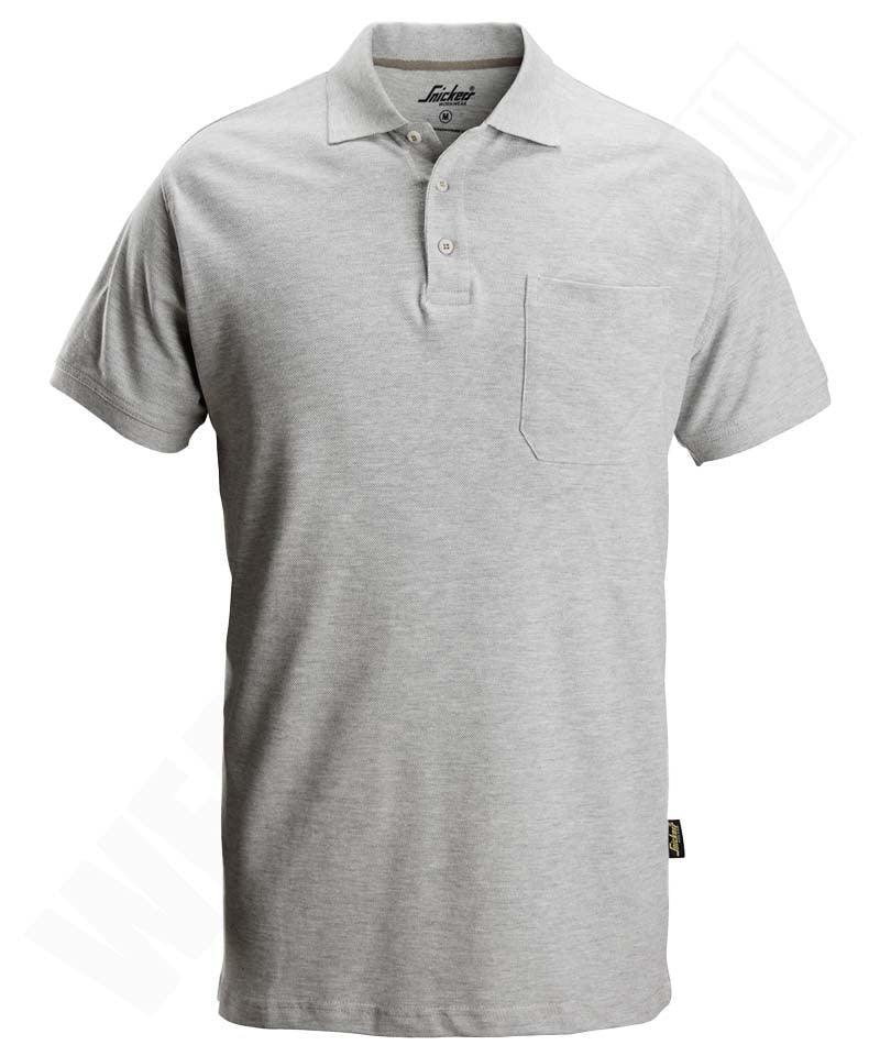 Snickers poloshirt 2708 met borstzak grijs