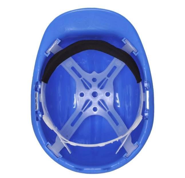 Bouwhelm blauw binnenkant