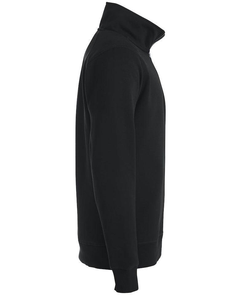 Clique Basic Zipneck sweater zwart zijkant