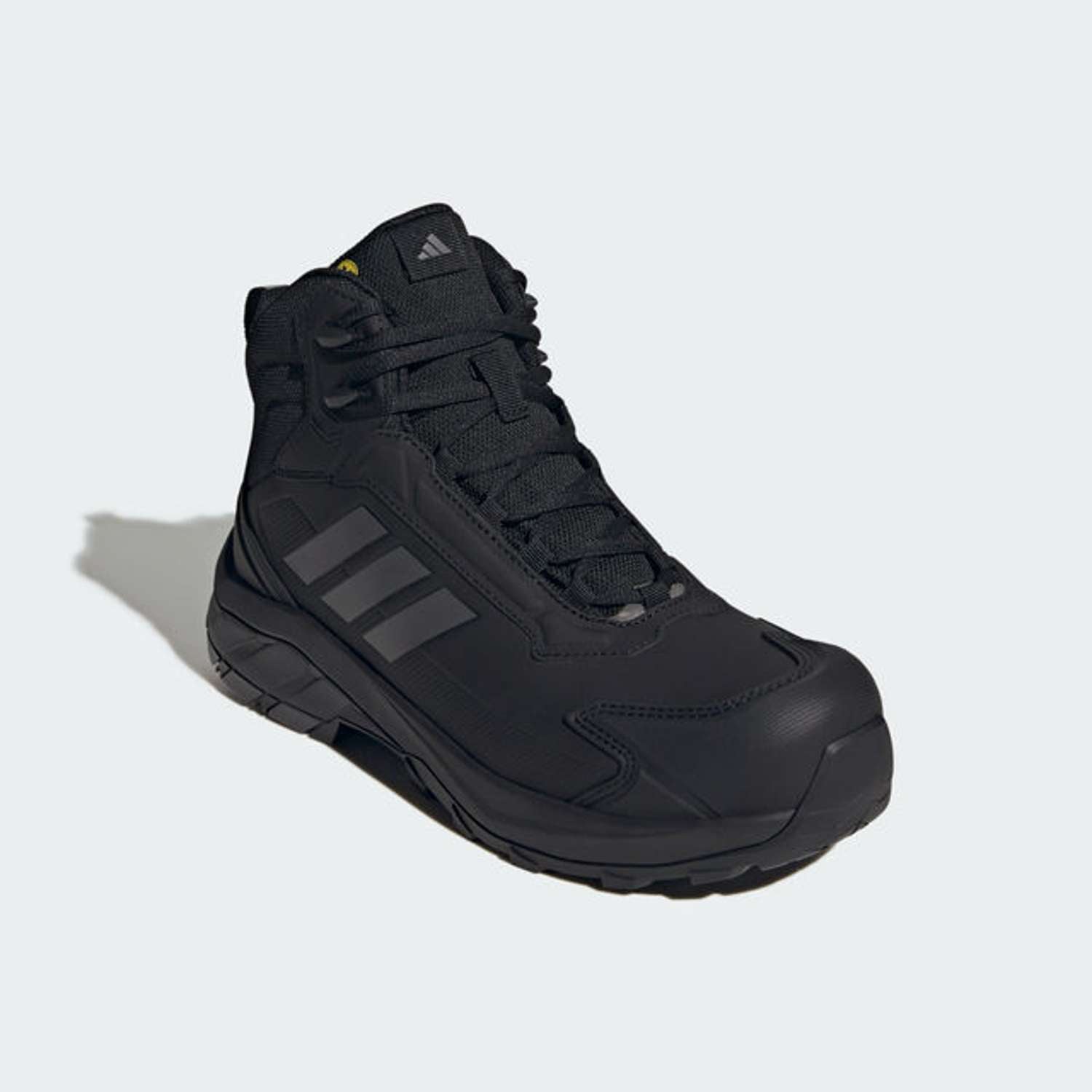 Adidas werkschoenen Granor Hoog S3S Zwart/Grijs schuin voor
