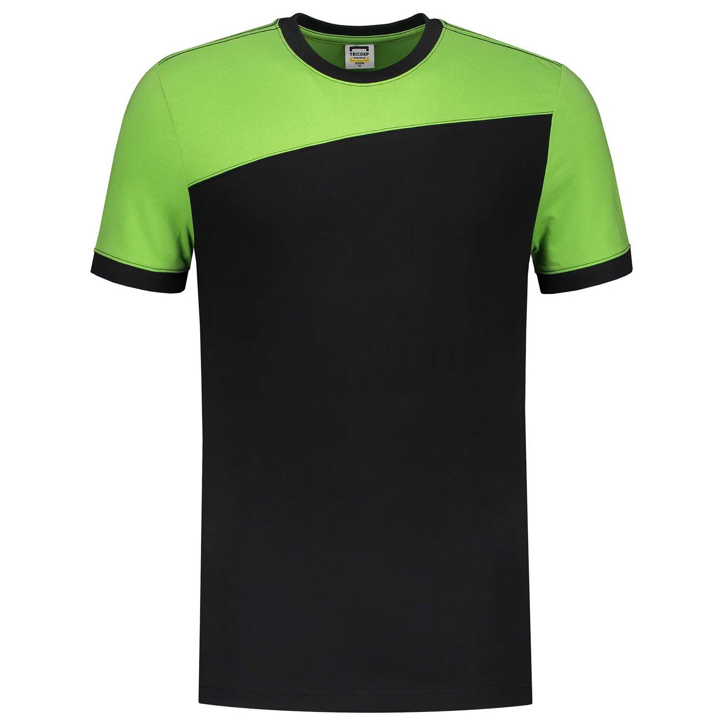Tricorp T-shirt Bicolor Naden 102006 Zwart-Groen
