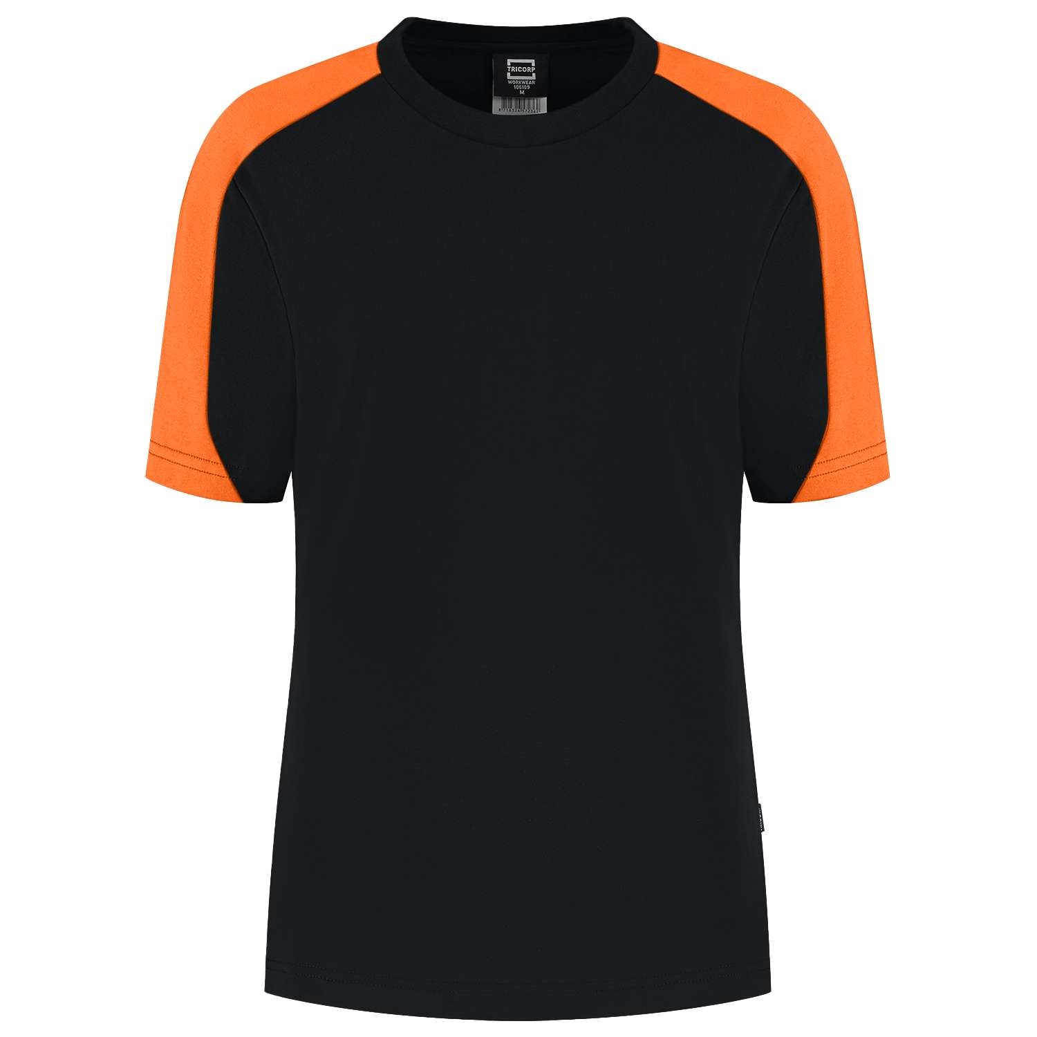 Tricorp T-shirt Bicolor Redefined Dames 106109 Zwart-Oranje