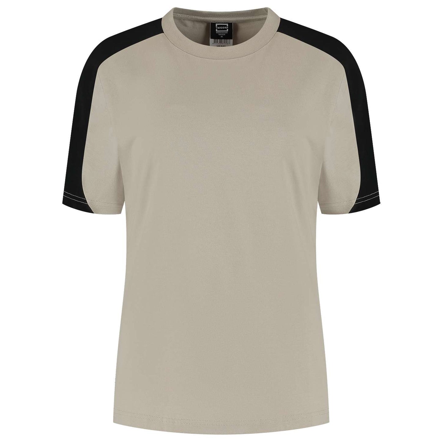 Tricorp T-shirt Bicolor Redefined Dames 106109 Khaky-Zwart