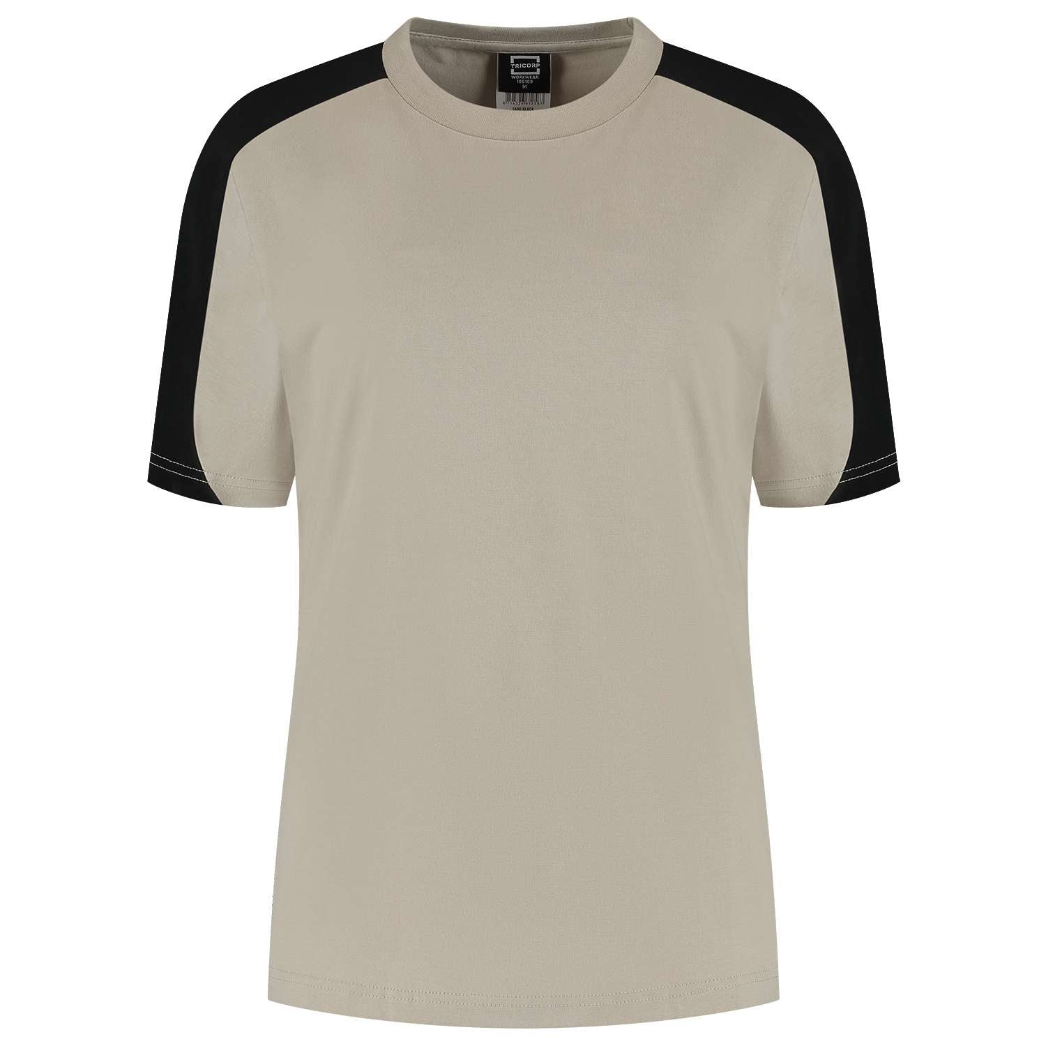 Tricorp T-shirt Bicolor Redefined Dames 106109 Khaky-Zwart