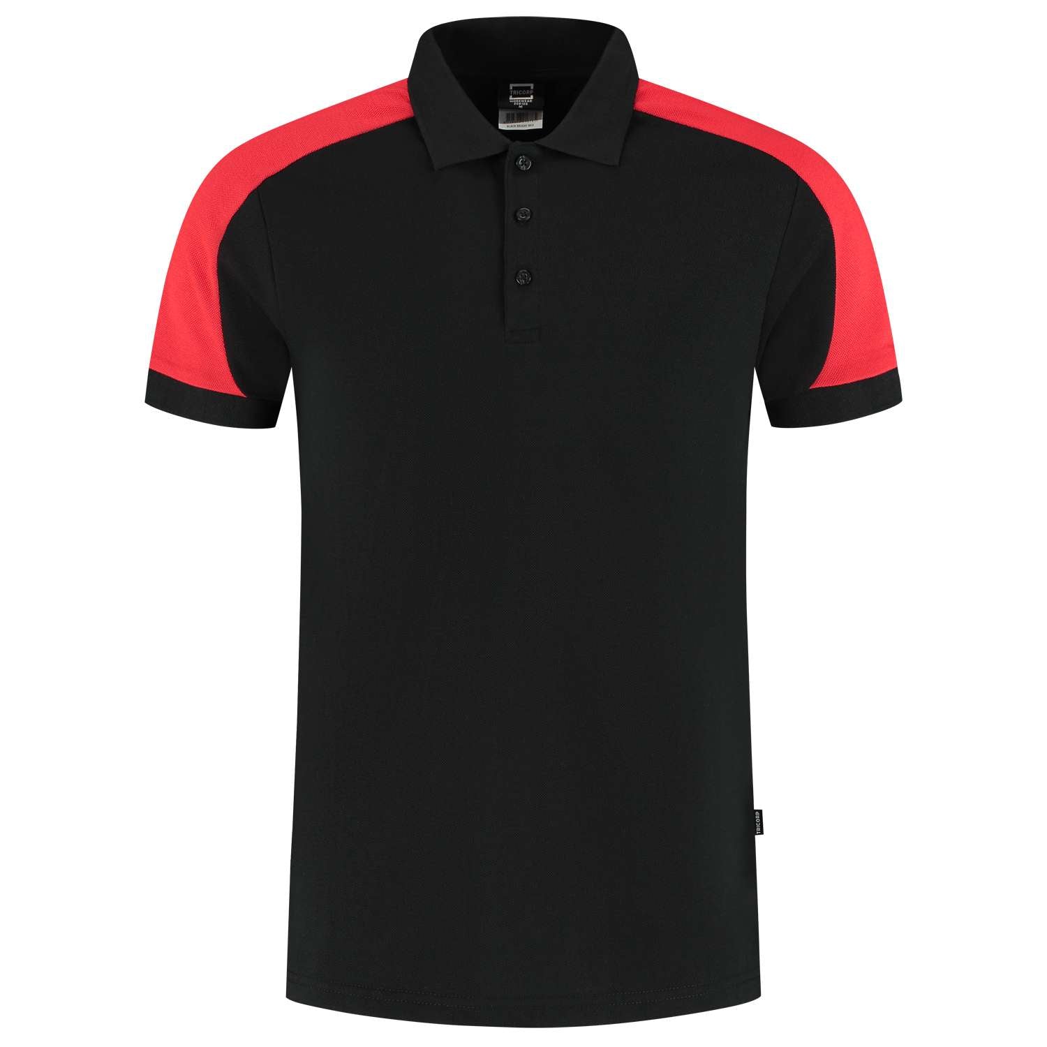 Tricorp Poloshirt Bicolor Redefined 206106 Zwart-Rood