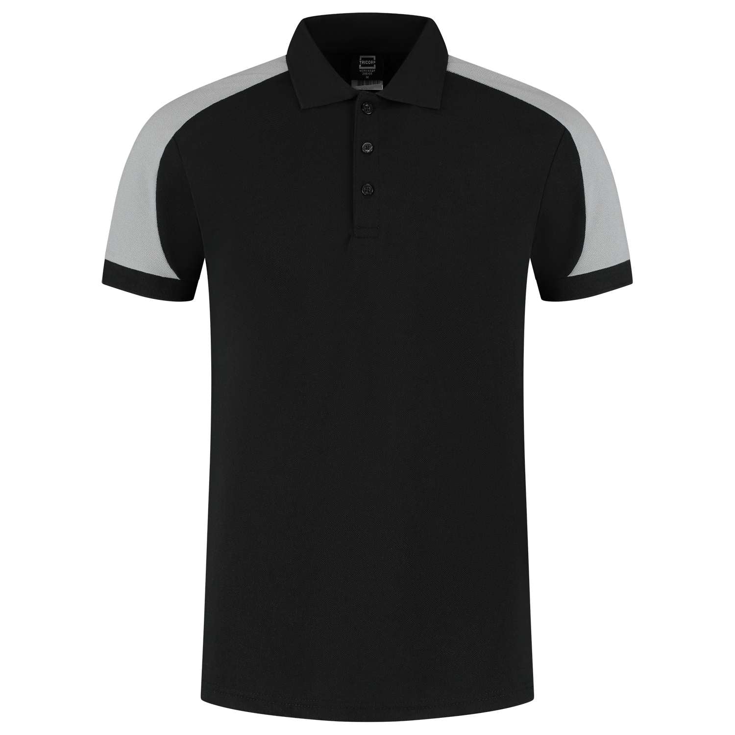 Tricorp Poloshirt Bicolor Redefined 206106 Zwart-Grijs