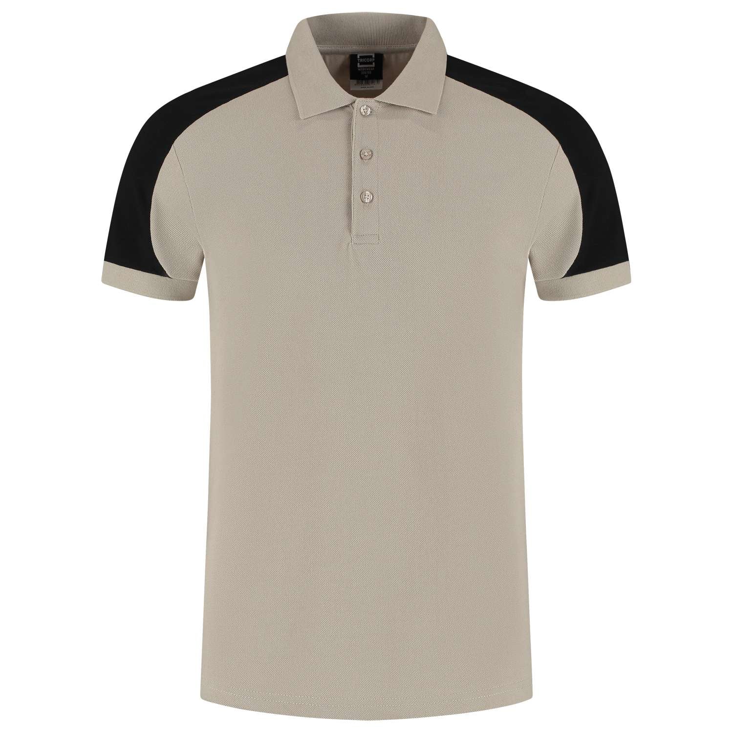 Tricorp Poloshirt Bicolor Redefined 206106 Khaky-Zwart