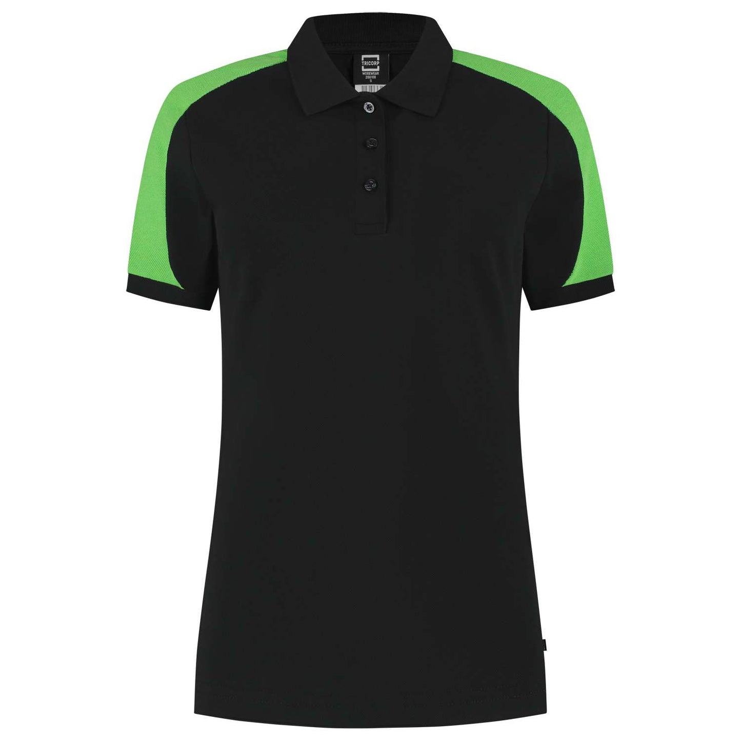 Tricorp Poloshirt Bicolor Redefined Dames 206108 Zwart-Groen